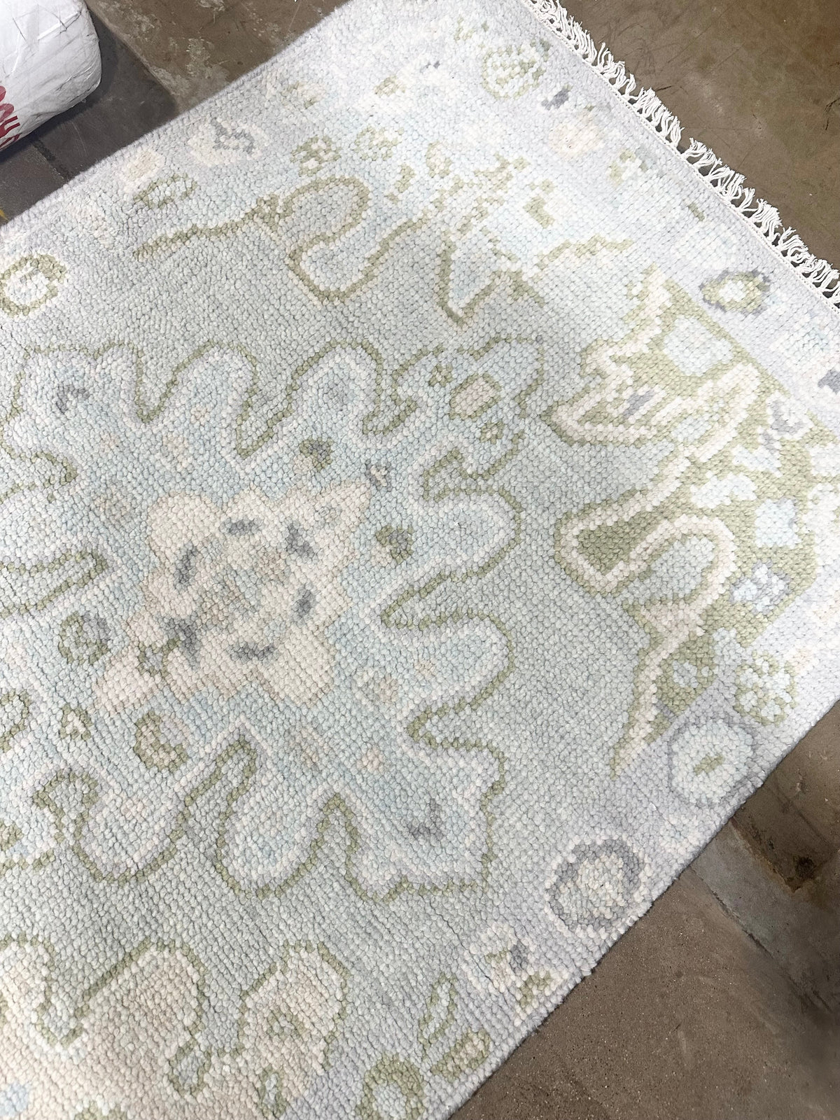 Lafayette Blue Hand-Knotted Modern Oushak