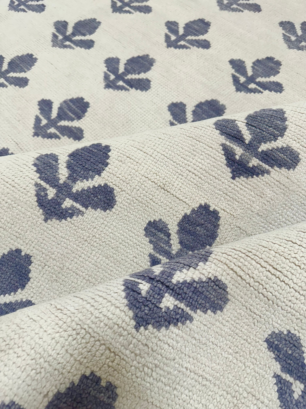 Florence French Blue Hand-Knotted Wool Rug