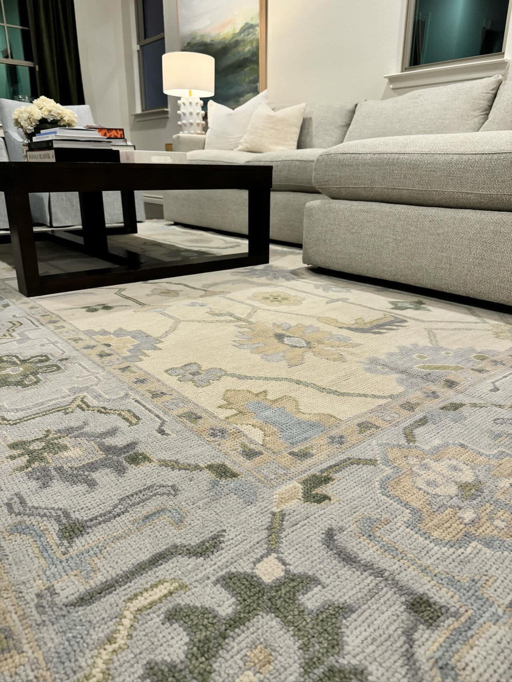 Inverness Classic Blue Modern Oushak