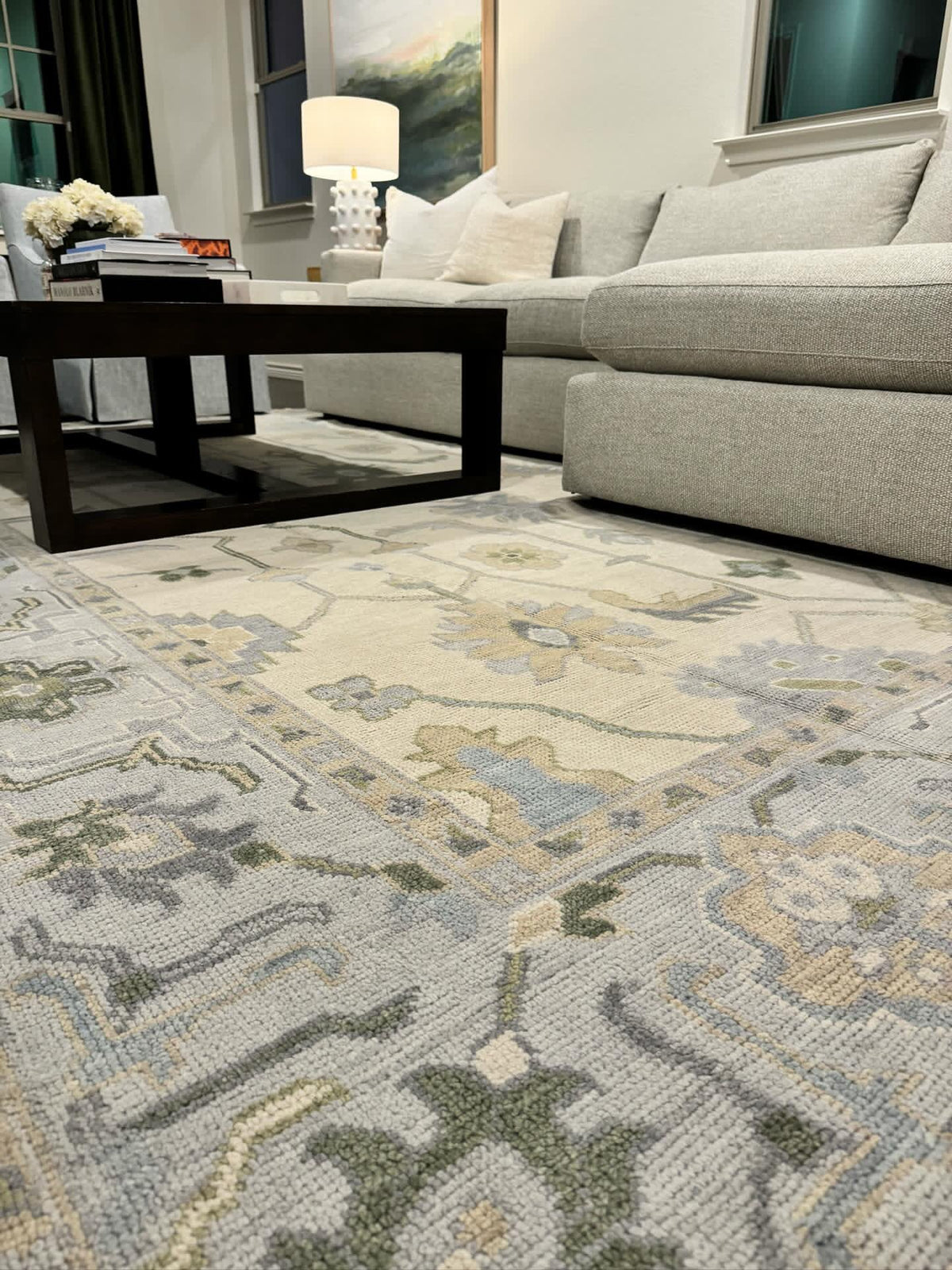 Inverness Classic Blue Modern Oushak
