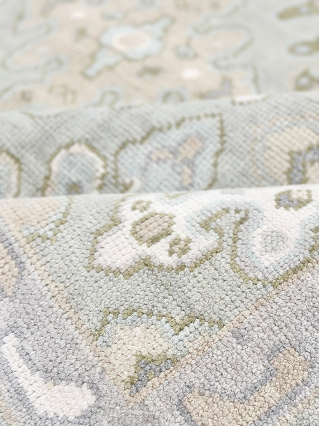 Lafayette Blue Hand-Knotted Modern Oushak
