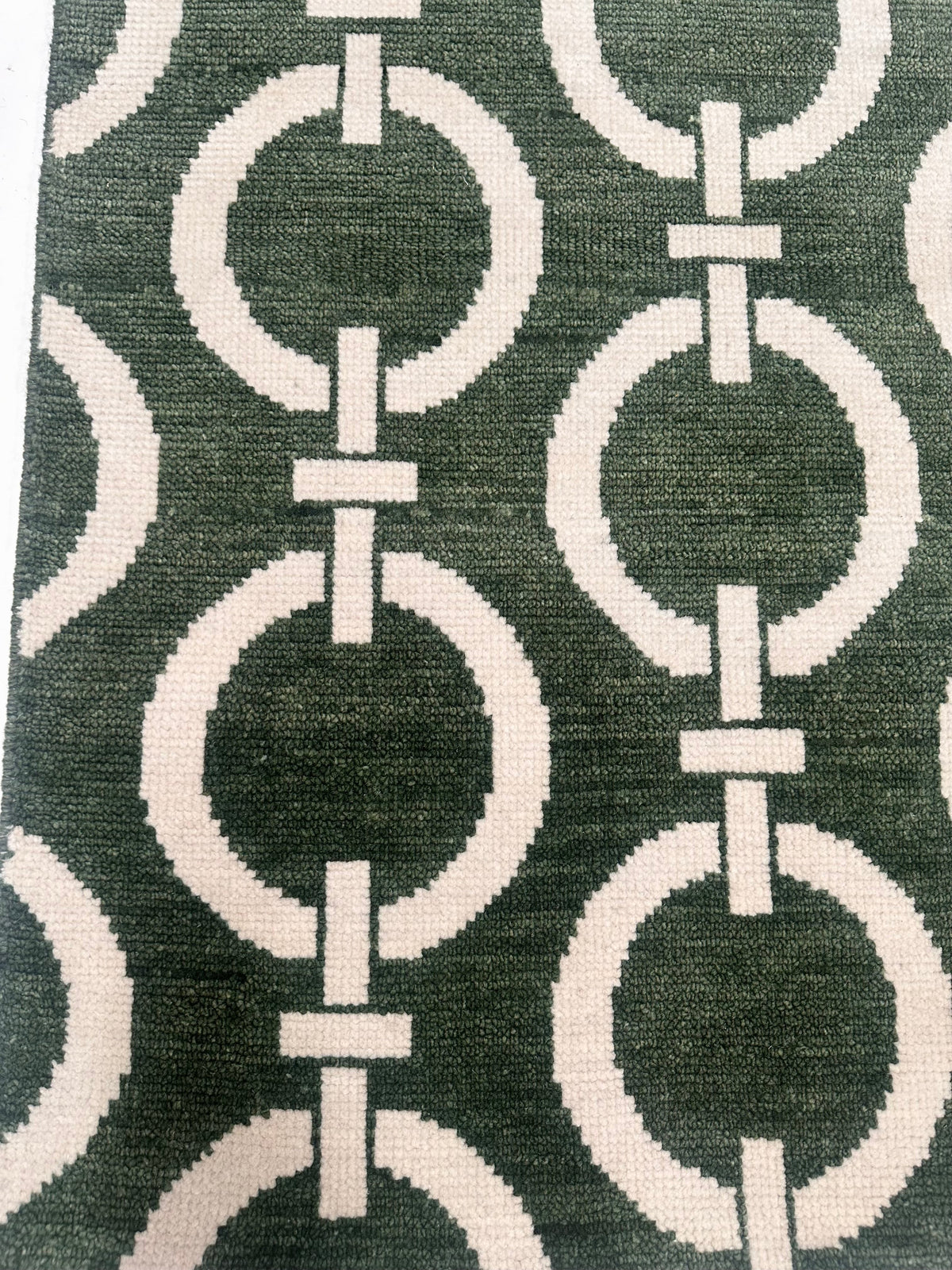 Majorca Green Hand-Knotted Wool Rug