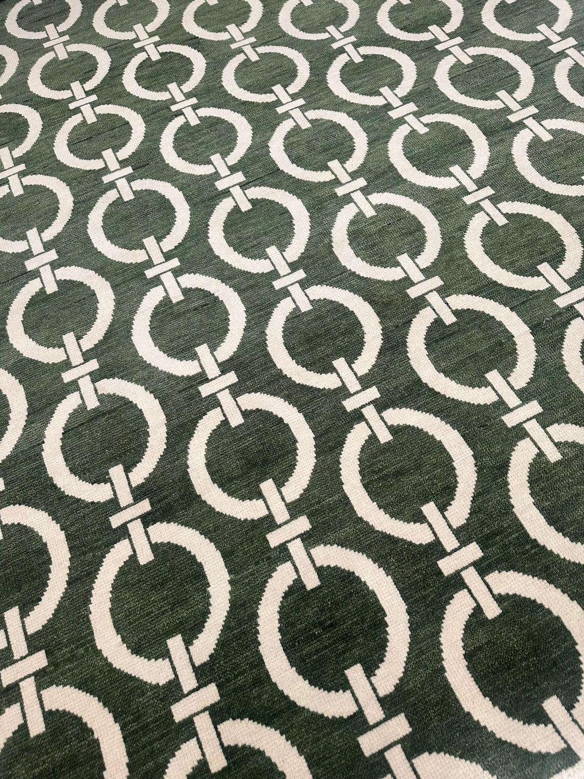 Majorca Green Hand-Knotted Wool Rug