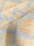 Nashville Blue and Tan Hand-Knotted Wool Rug