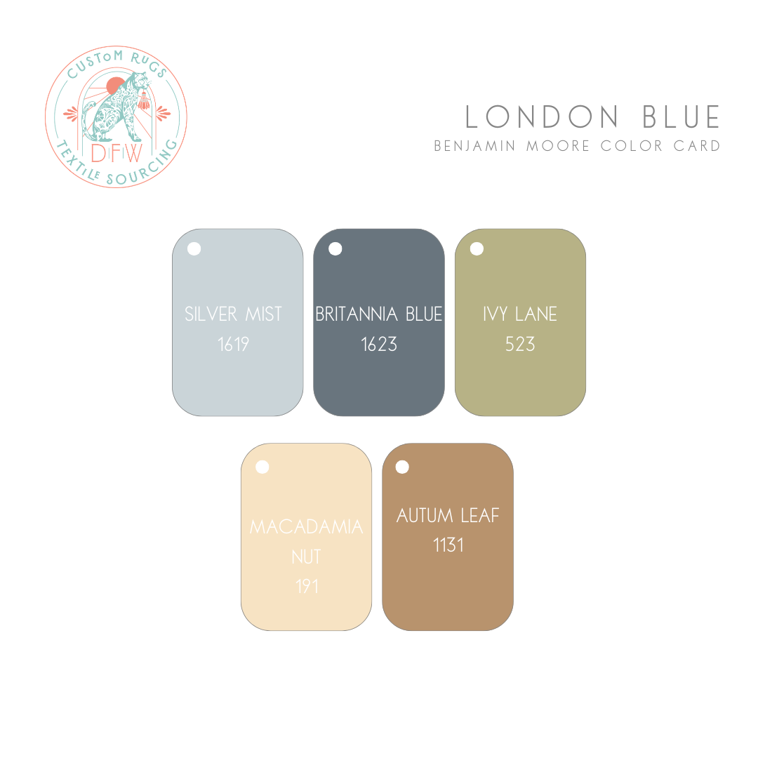 London Blue Modern Oushak