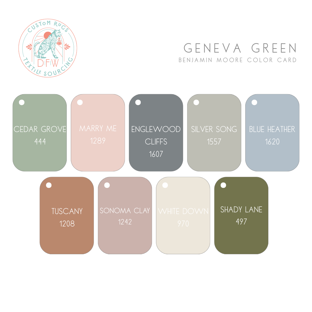 Geneva Green and Blue Modern Oushak Rug
