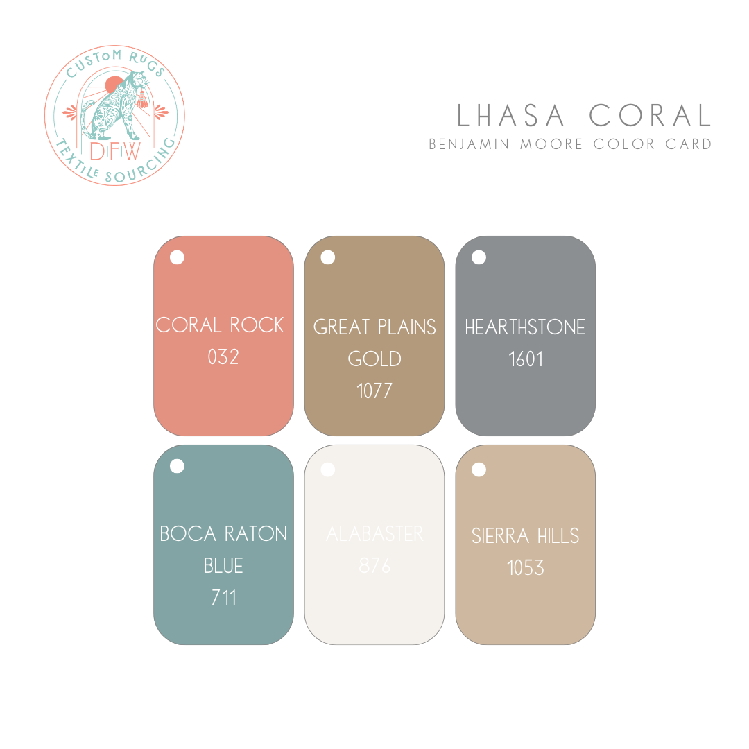 Lhasa Coral Hand-Knotted Wool Rug