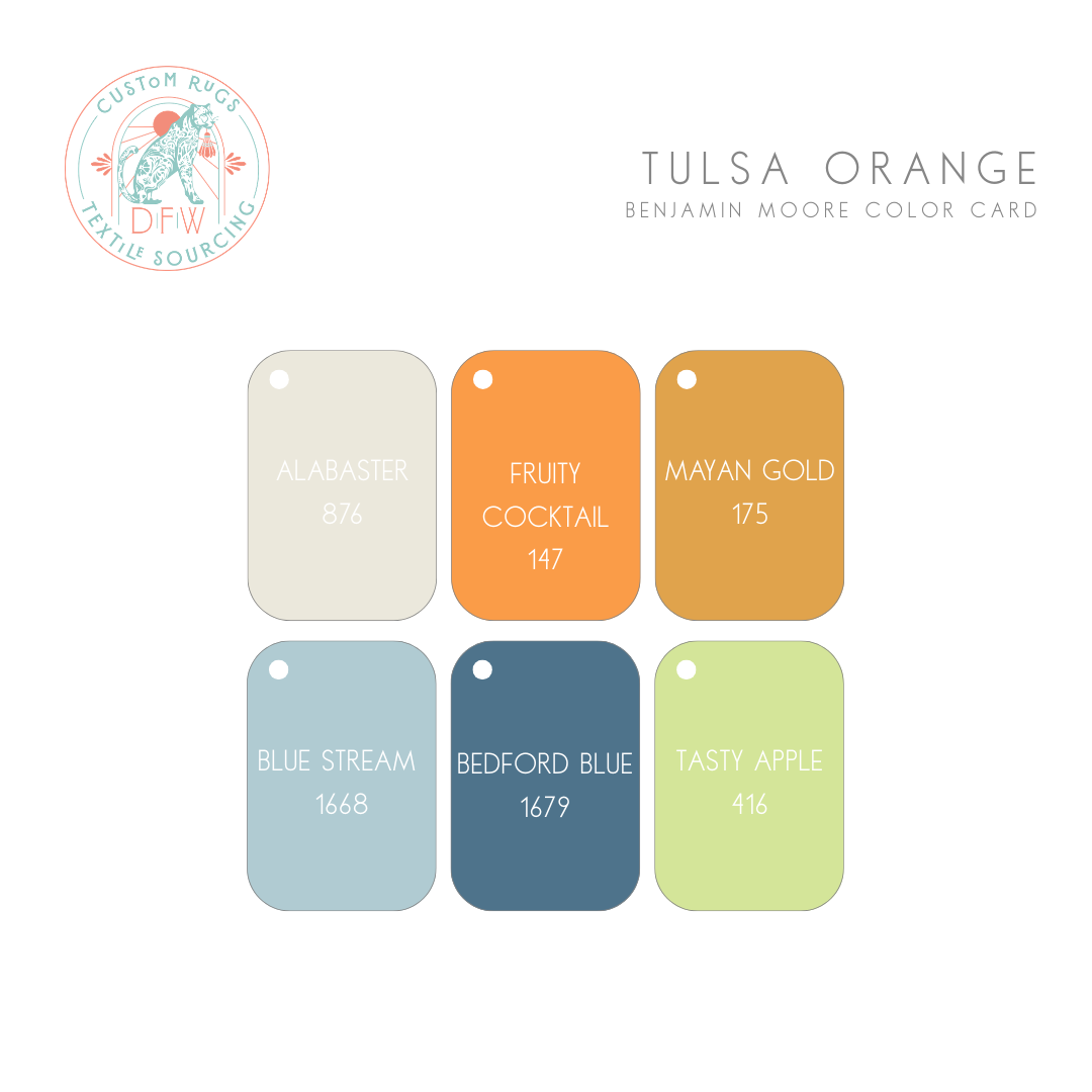 Tulsa Orange Hand-Knotted Wool Rug