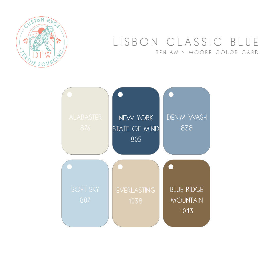 Lisbon (Classic Blue) Modern Oushak