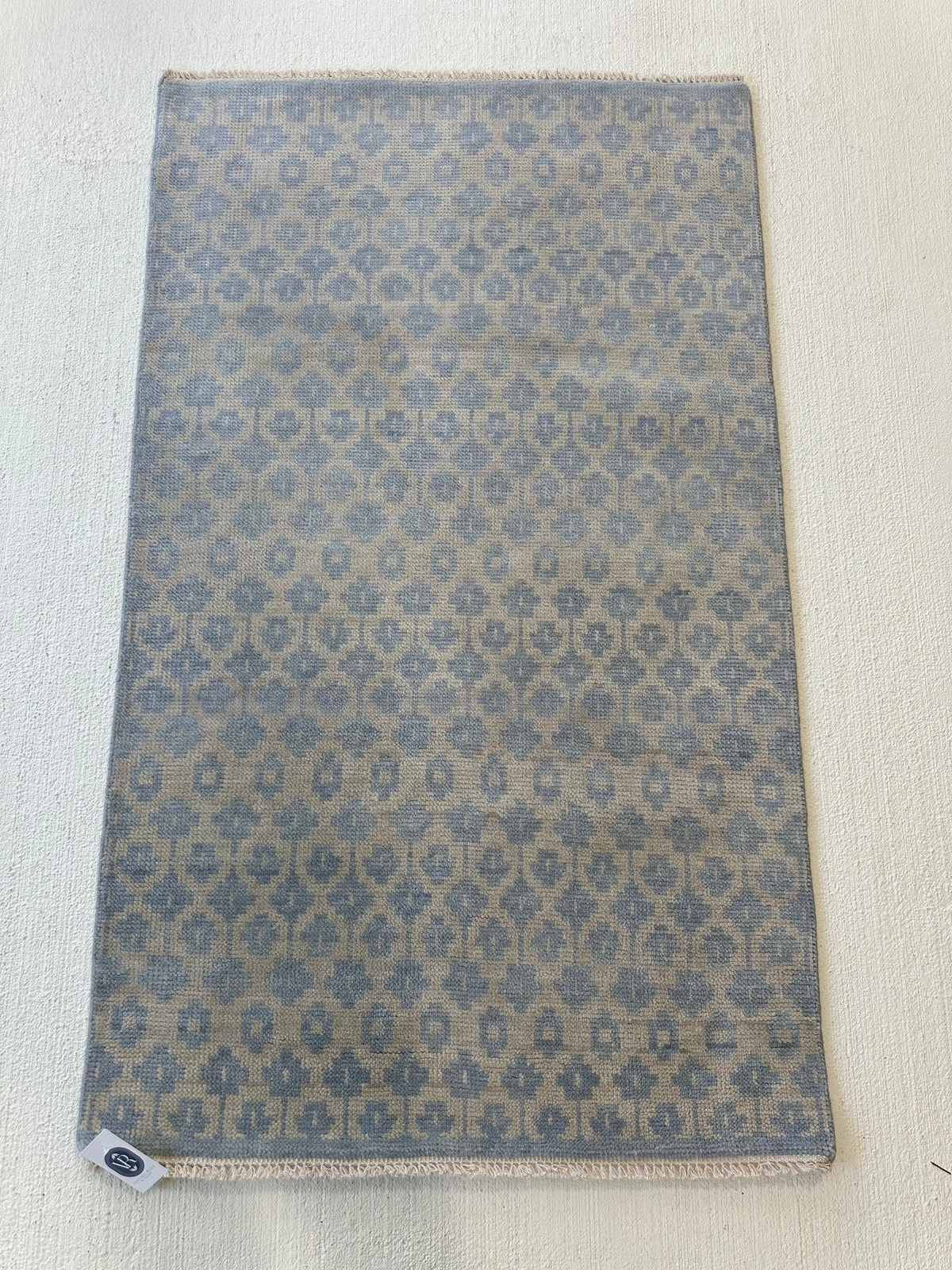 Ella Blue Modern Oushak rug, light blue — hand-knotted wool area rug (view 14)