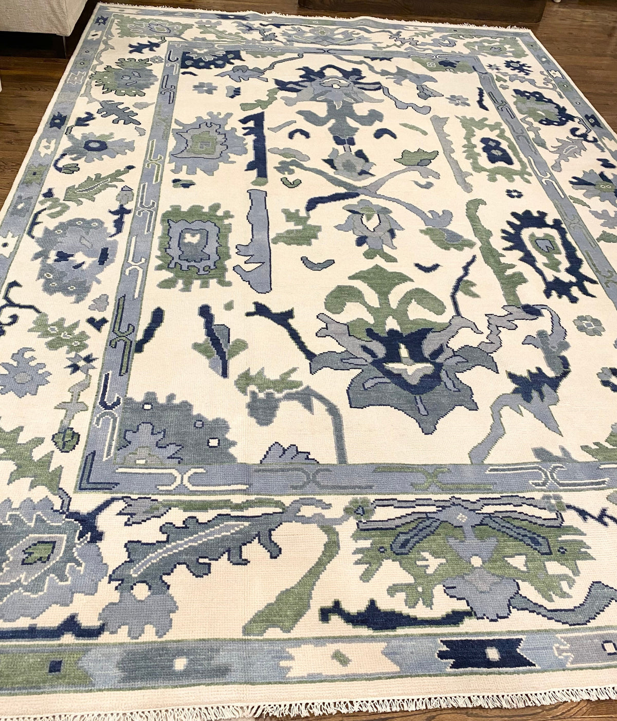Orleans Blue Modern Oushak