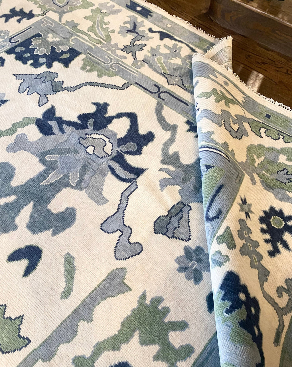 Orleans Blue Modern Oushak