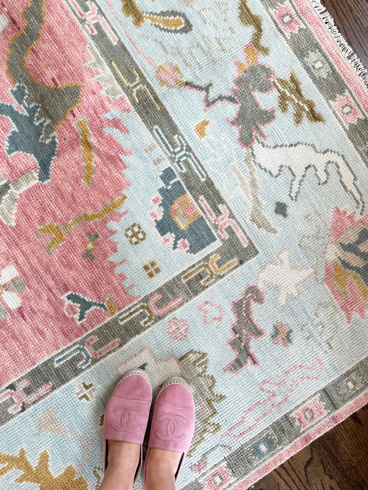 Savannah Pink Modern Oushak