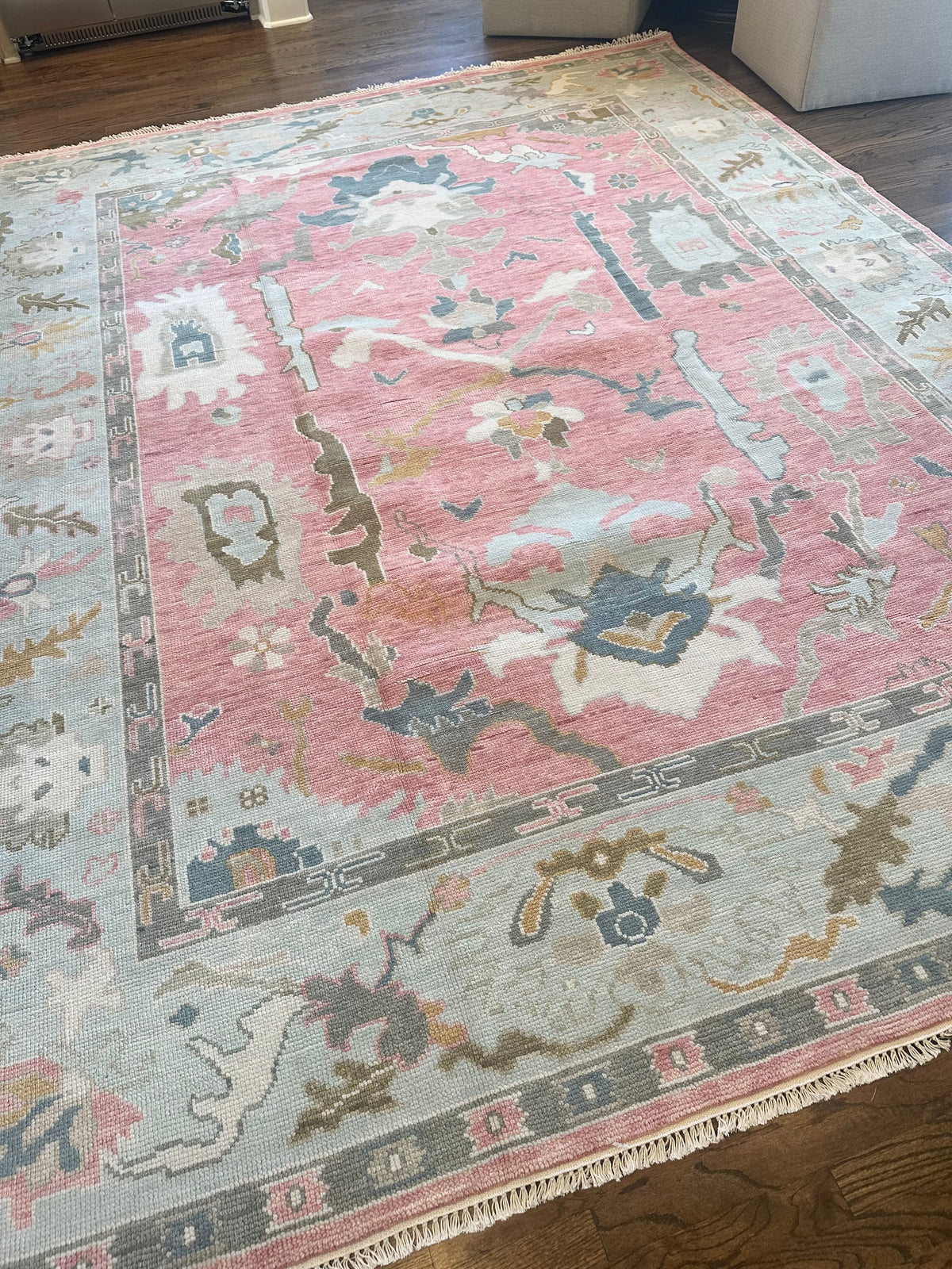 Savannah Pink Modern Oushak