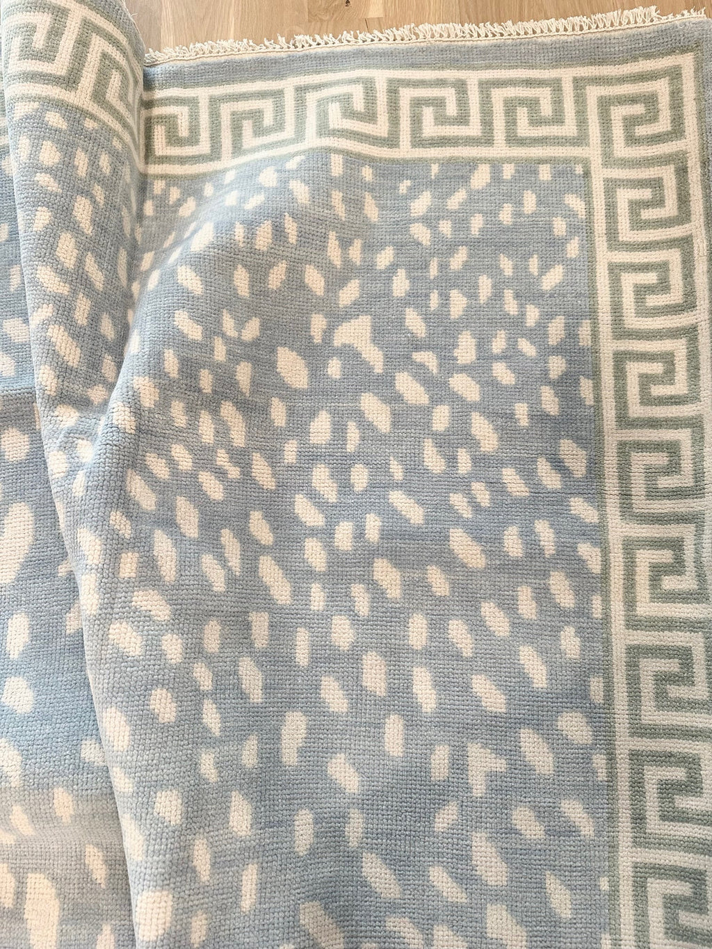 Alexandria Blue Hand-Knotted Wool Rug