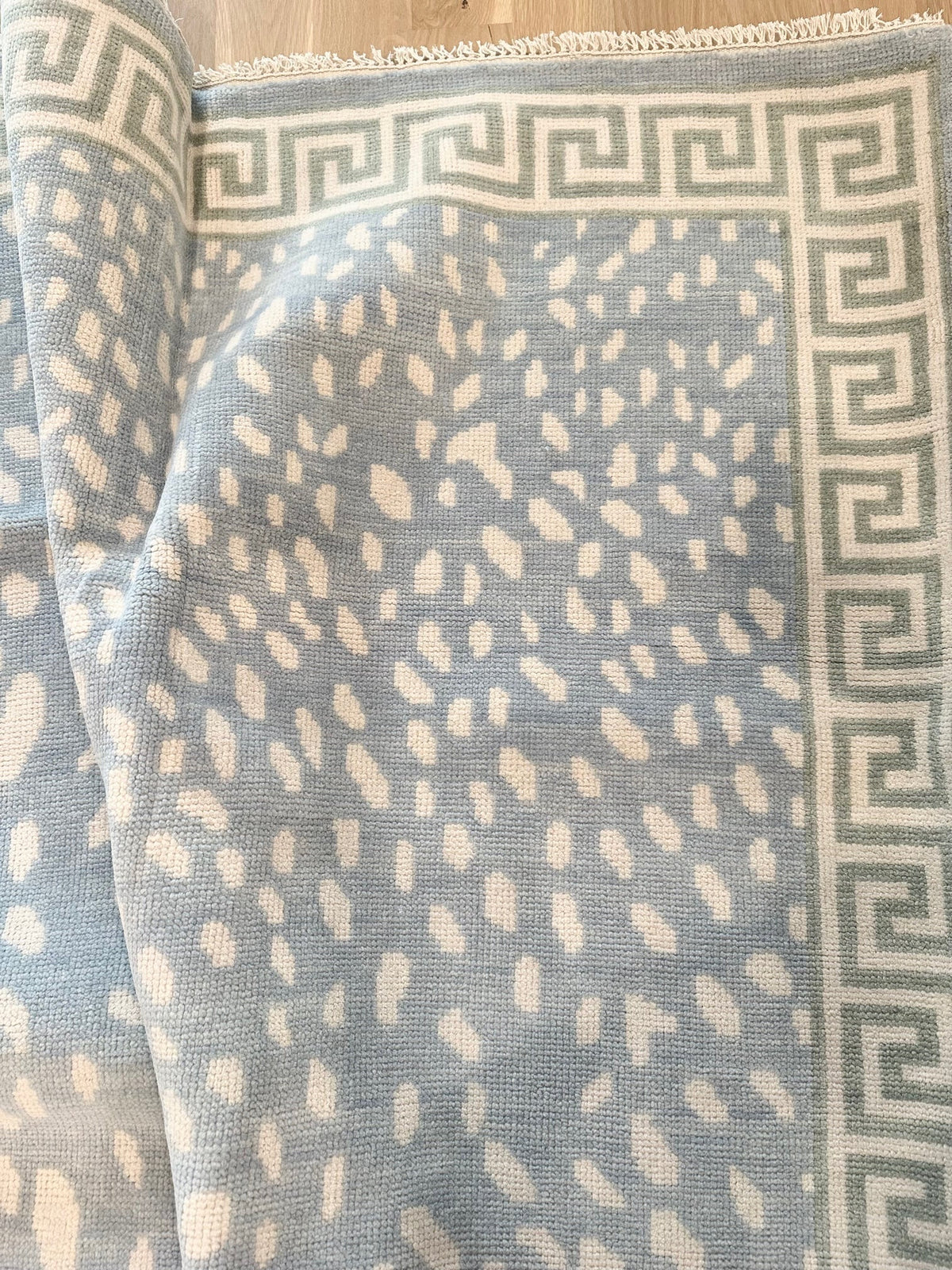 Alexandria Blue Hand-Knotted Wool Rug
