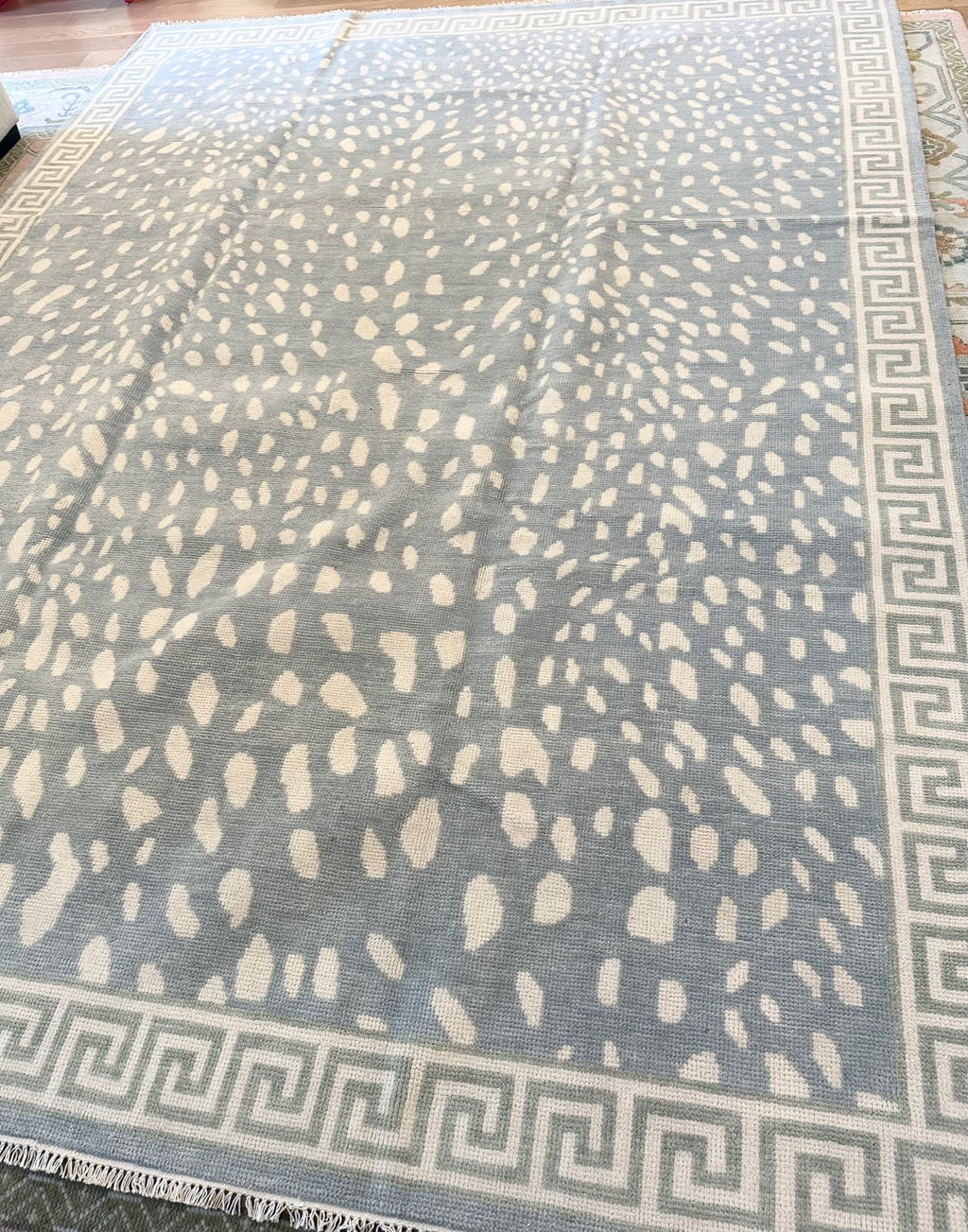 Alexandria Blue Hand-Knotted Wool Rug