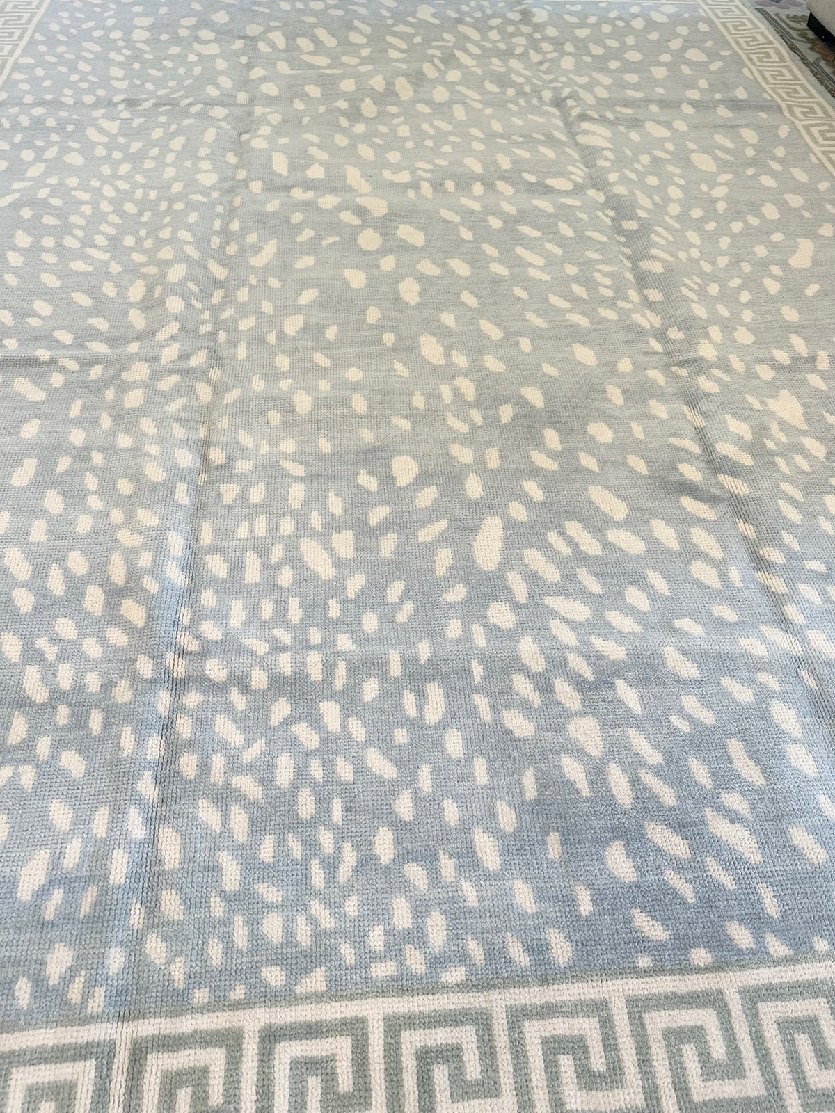 Alexandria Blue Hand-Knotted Wool Rug