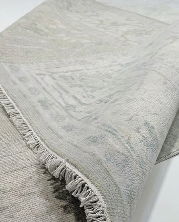 Raleigh Green Modern Oushak Rug