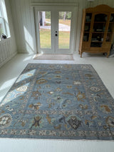 Mae Blue Modern Oushak Rug