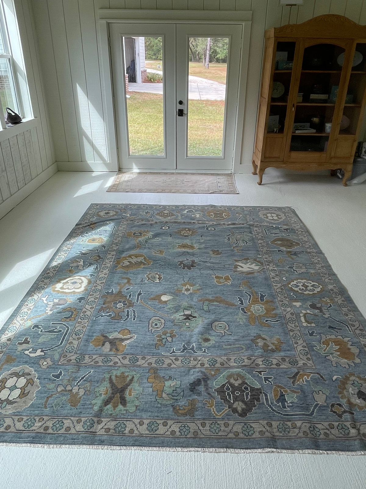Mae Blue Modern Oushak Rug