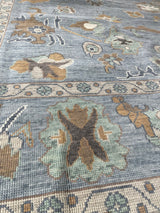 Mae Blue Modern Oushak Rug