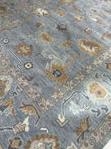 Mae Blue Modern Oushak Rug